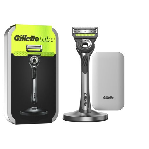 GILLETTE Máquina de Barbear Labs com Barra Exfoliante e Estojo de Viagem