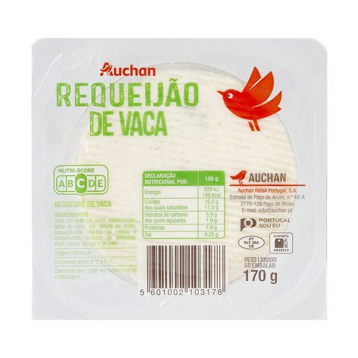 AUCHAN Requeijão de Vaca 170 g