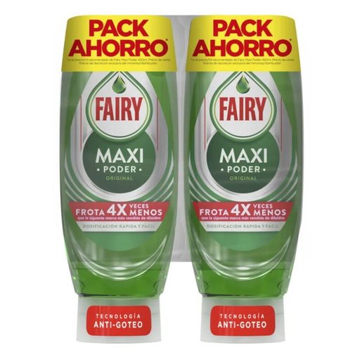 FAIRY Detergente Manial Loiça Maxi Poder Original 2 x 450 ml