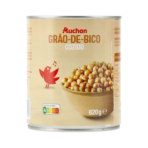 AUCHAN Grão de Bico Cozido 820 g