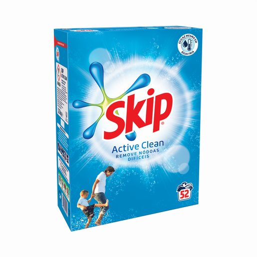 SKIP Detergente Máquina Roupa Pó Active Clean 52 Lv