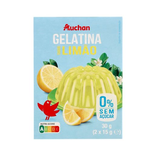 AUCHAN Gelatina sem Açúcar Limão 30 g AUCHAN Gelatina sem Açúcar Limão 30 g