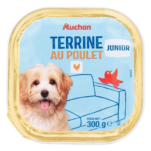 AUCHAN Comida Húmida para Cão Júnior Terrina Frango 300 g AUCHAN Comida Húmida para Cão Júnior Terrina Frango 300 g
