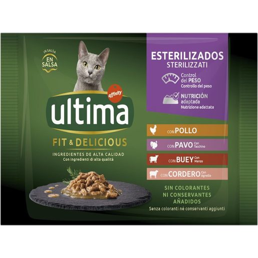 ULTIMA Alimento Húmido Para Gato Esterilizado Carne Selection 4x85 g ULTIMA Alimento Húmido Para Gato Esterilizado Carne Selection 4x85 g