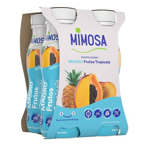 MIMOSA Iogurte Líquido Magro Frutos Tropicais 4x151 ml