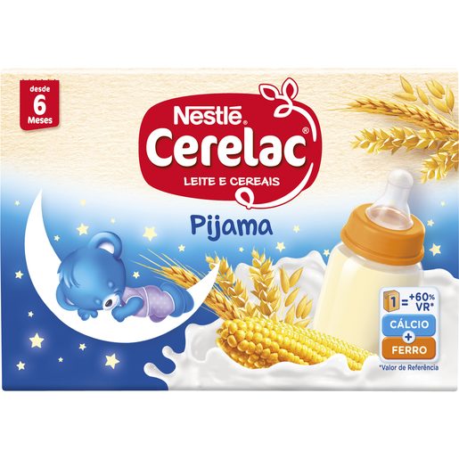 CERELAC Leite e Cereais Pijama +6 meses 2x200 ml