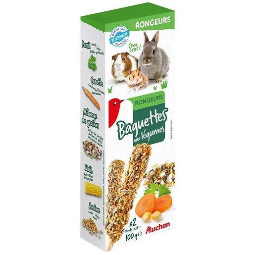 AUCHAN Barritas para Roedores Legumes 2 un AUCHAN Barritas para Roedores Legumes 2 un