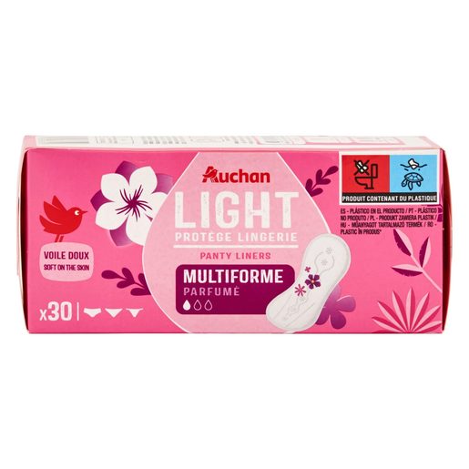 AUCHAN Pensos Diários Finos Multiforma Perfumada 30 un AUCHAN Pensos Diários Finos Multiforma Perfumada 30 un