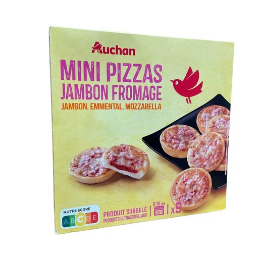 AUCHAN Mini Pizzas Fiambre Queijo (9 un) 270 g