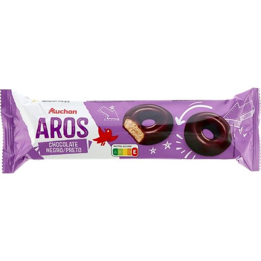 AUCHAN Bolacha Aros de Chocolate Preto 128 g