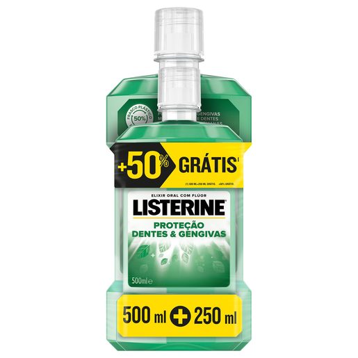 LISTERINE Pack Dentes e Gengivas 500 ml + 250 ml gátis