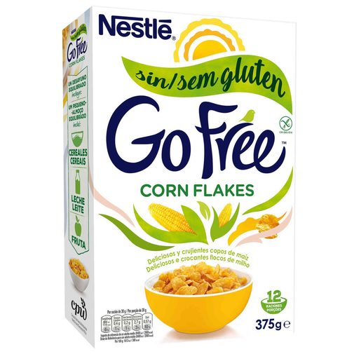 NESTLÉ GO FREE Corn Flakes Cereais de Milho sem Glúten 375 g