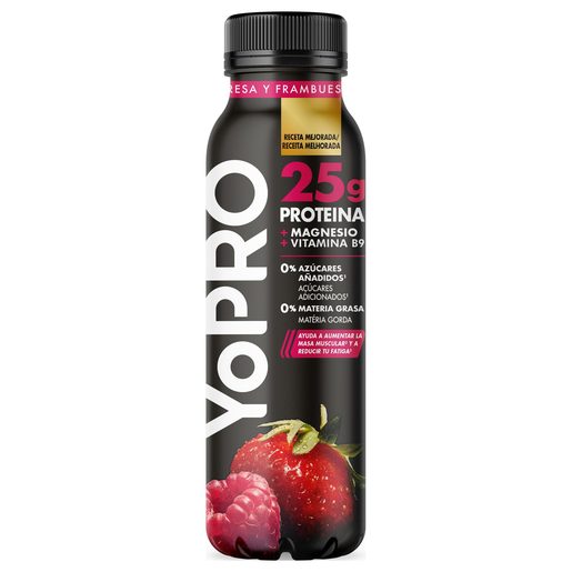 YOPRO Iogurte Líquido Morango e Framboesa 300 g