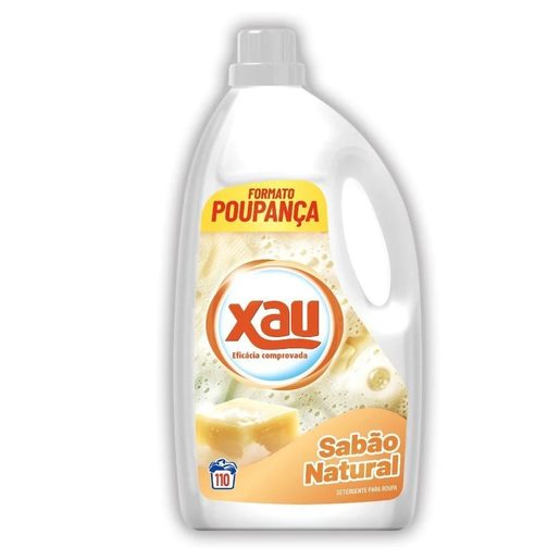 XAU Detergente Máquina Roupa Líquido Sabão Natural 110 lv