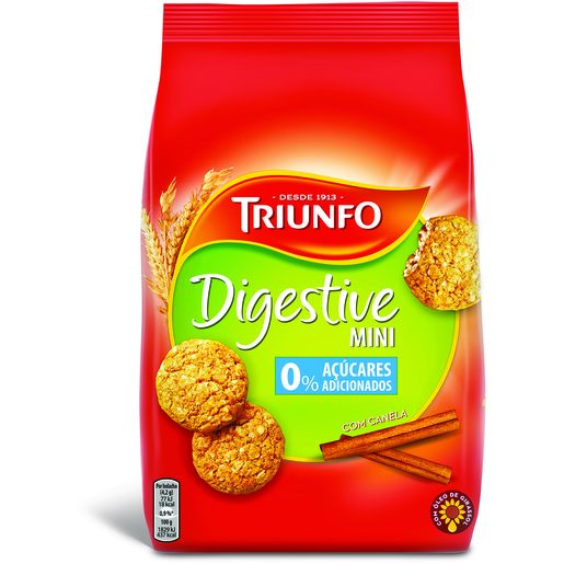 TRIUNFO Bolachas Mini Digestive Sem Açúcar 250 g