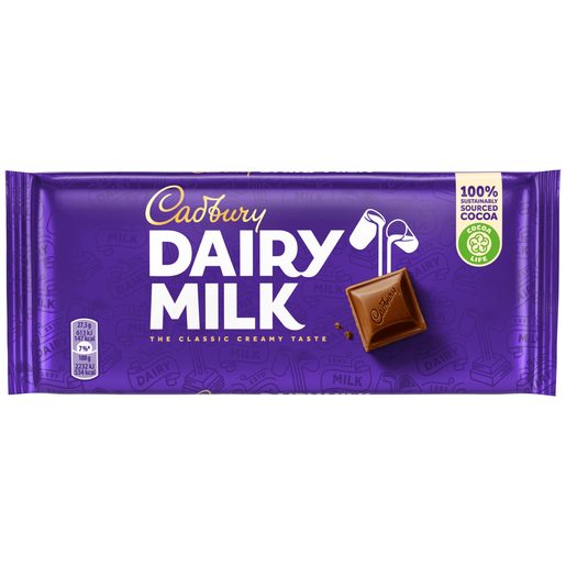 CADBURY Tablete de Chocolate de Leite Dairy Milk 110 g