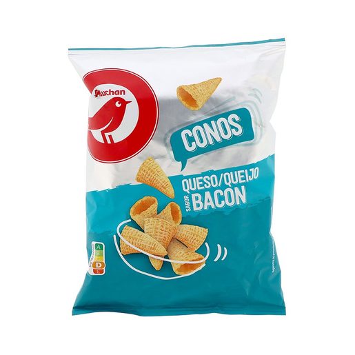AUCHAN Cones Sabor Bacon e Queijo 80 g AUCHAN Cones Sabor Bacon e Queijo 80 g