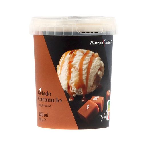 AUCHAN Gelado Caramelo com Flôr de Sal Collection 450 ml AUCHAN Gelado Caramelo com Flôr de Sal Collection 450 ml
