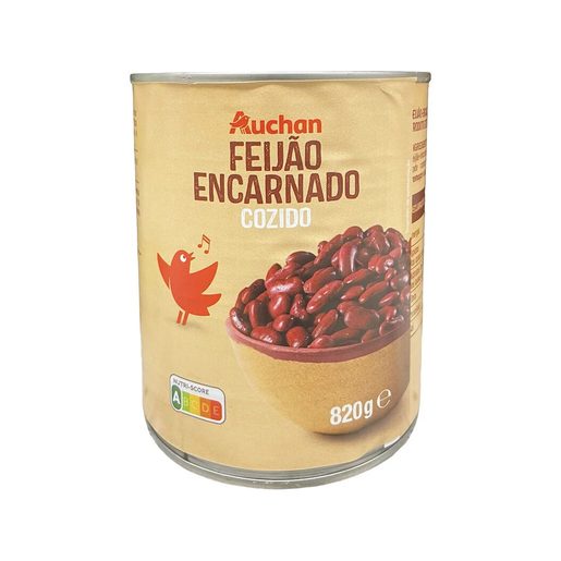 AUCHAN Feijão Encarnado Cozido 820 g