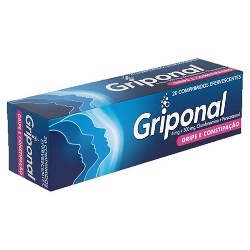 GRIPONAL 500 mg + 4 mg Comprimido Efervescente 20 un