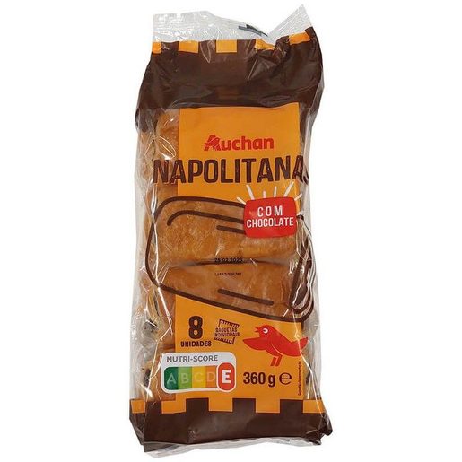 AUCHAN Napolitanas de Chocolate 8 un 360 g AUCHAN Napolitanas de Chocolate 8 un 360 g