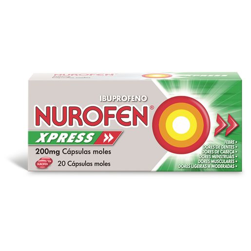 NUROFEN XPRESS 200 mg Cápsula Mole 20 un
