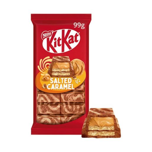 KIT-KAT Tablete Chocolate Leite Bolacha e Caramelo Salgado 99 g