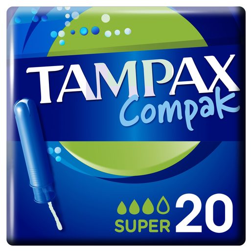 TAMPAX Tampões Compak Super com Aplicador  20 Un