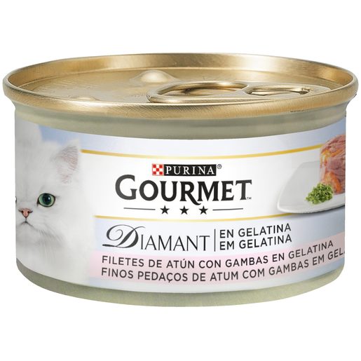 PURINA GOURMET DIAMANT Comida Húmida para Gato Atum com Camarões 85 g PURINA GOURMET DIAMANT Comida Húmida para Gato Atum com Camarões 85 g