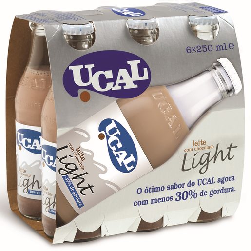 UCAL Leite Com Chocolate Light 6x250 ml