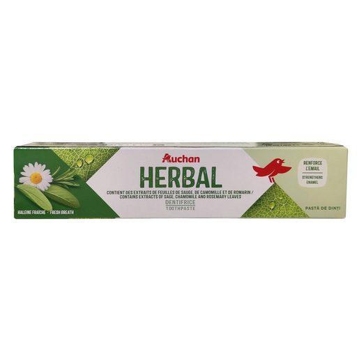 AUCHAN Pasta Dentífrica Herbal 75 ml AUCHAN Pasta Dentífrica Herbal 75 ml