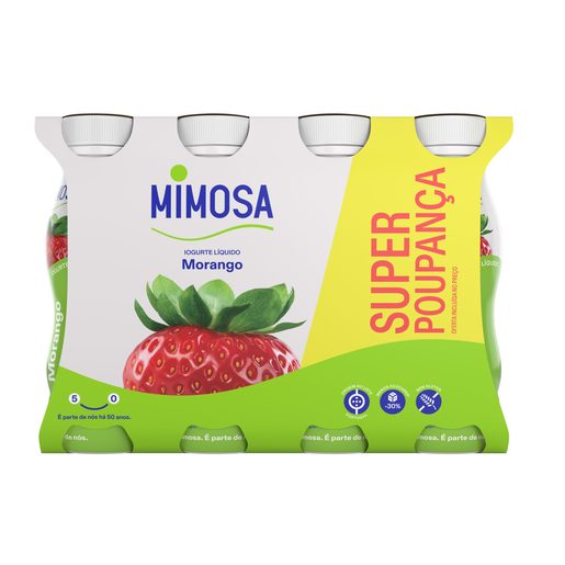 MIMOSA Iogurte Líquido Morango 8x151 ml