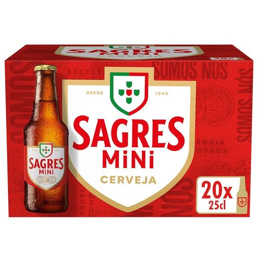 SAGRES Cerveja com Álcool 20x250 ml