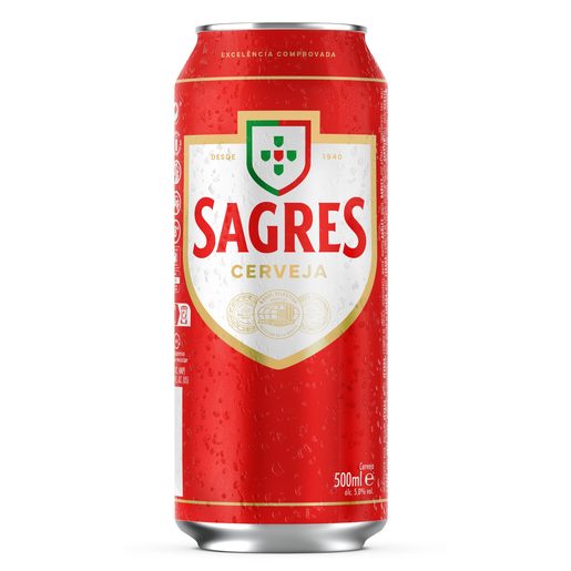 SAGRES Cerveja Com Alcool Lata 500 ml