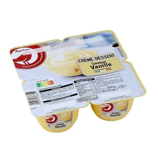 AUCHAN Sobremesa Láctea Baunilha 4x125 g AUCHAN Sobremesa Láctea Baunilha 4x125 g