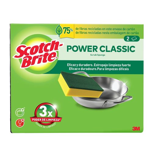 SCOTCH-BRITE Fibra Verde com Esponja Duplo 2 un SCOTCH-BRITE Fibra Verde com Esponja Duplo 2 un