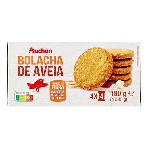 AUCHAN Bolacha Aveia 180 g