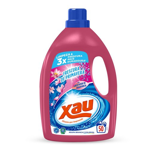 XAU Detergente Para Máquina da Roupa Líquido Frescura De Primavera 50 Lv