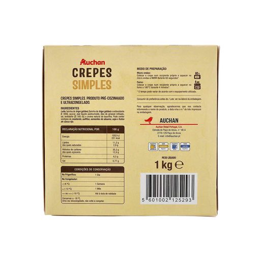 AUCHAN Crepes Simples 16 un