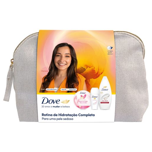 DOVE Bolsa Slik Gel de Banho 250 ml + Roll On 50 ml + Boião 300 ml 1 un