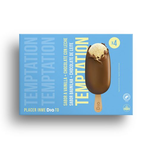 DIA TEMPTATION Gelados Multipack Big de Chocolate de Leite 4x120 ml