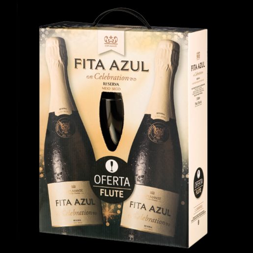 FITA AZUL Espumante Celebration Doce com Oferta de Flute 2x750 ml