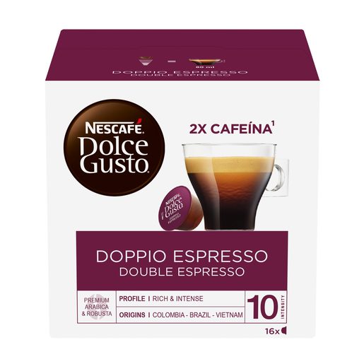 DOLCE GUSTO Cápsulas de Café Doppio Espresso (Intensidade 10) 16 un