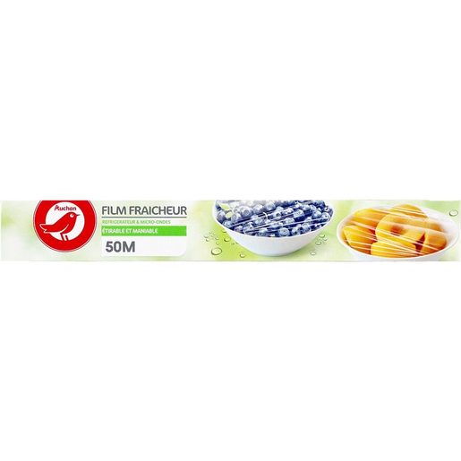 AUCHAN Película Aderente 2 em 1 Extensível e Prática 50 m