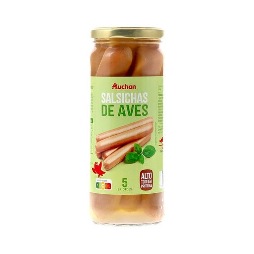 AUCHAN Salsichas Aves Frasco 420 g