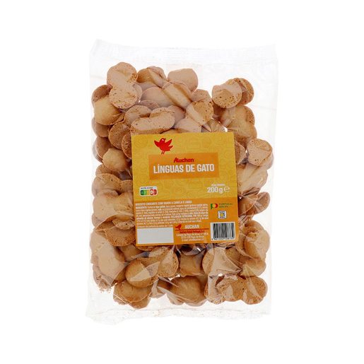 AUCHAN Línguas de Gato Crocante Canela e Limão 200 g AUCHAN Línguas de Gato Crocante Canela e Limão 200 g