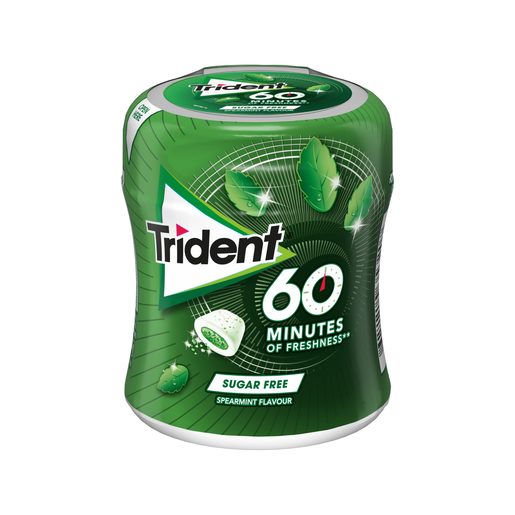 TRIDENT Pastilhas 60 Minutos Spearmint Bottle 68,2 g