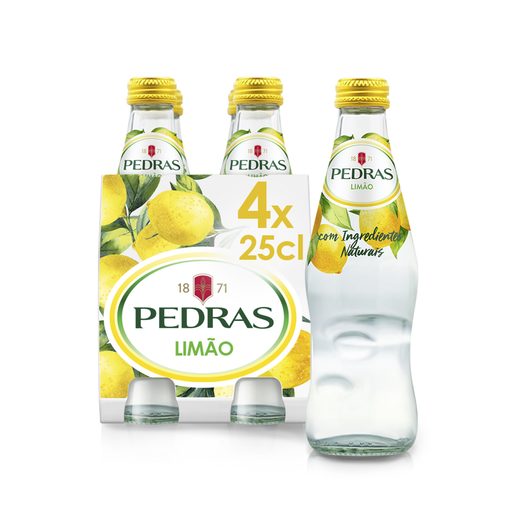 PEDRAS Água Com Gás Sabor Limão 4x250 ml