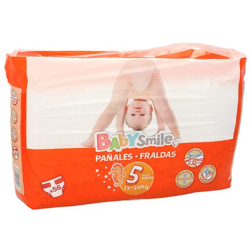 BABYSMILE Fralda T5 (13-20kg) 56 Un