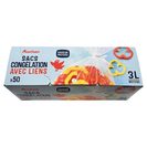 AUCHAN Sacos de Congelação com Atilho Médio 3 L 50 un